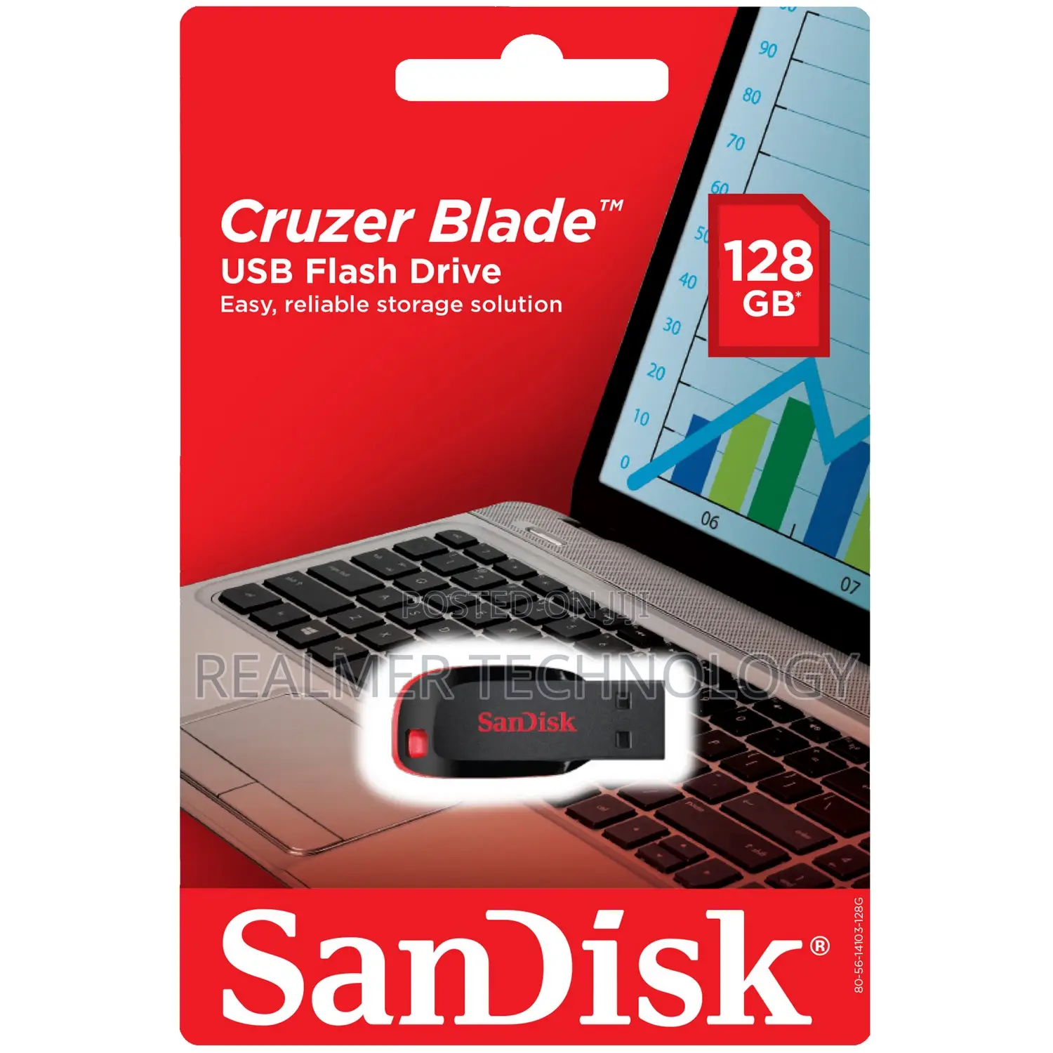 Sandisk Cruzer Blade USB Flash Drive 128GB