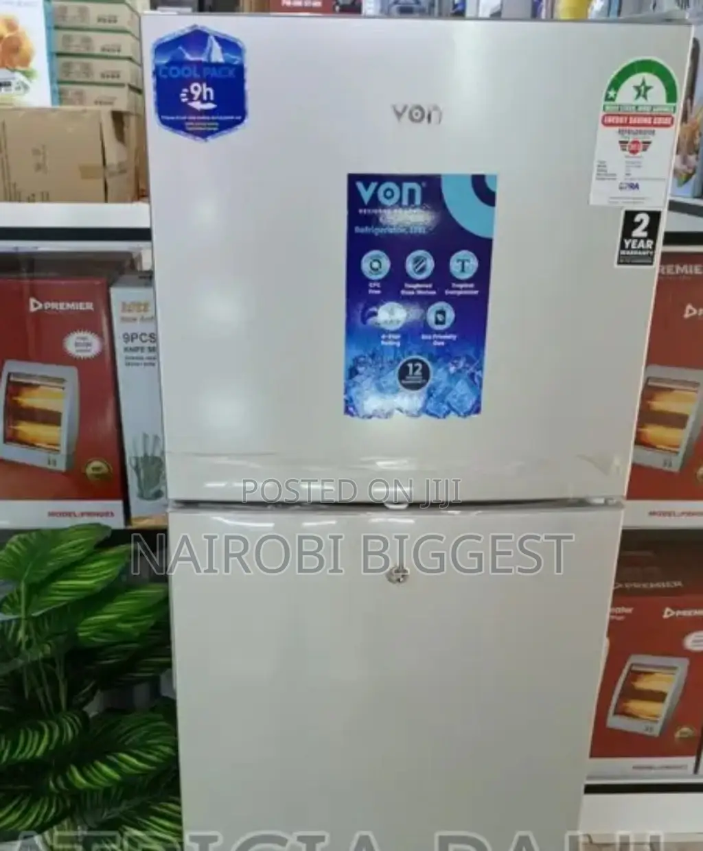 Von 138litres Double Door Refrigerator