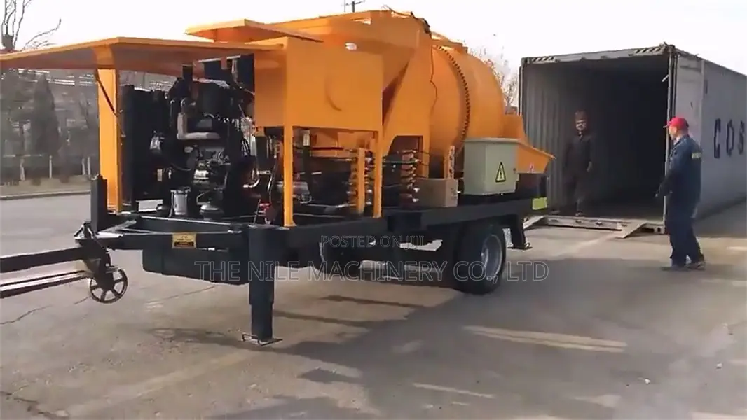 Mobile Concrete Mixing Pump Concrete Mixer for Sale in Kenya