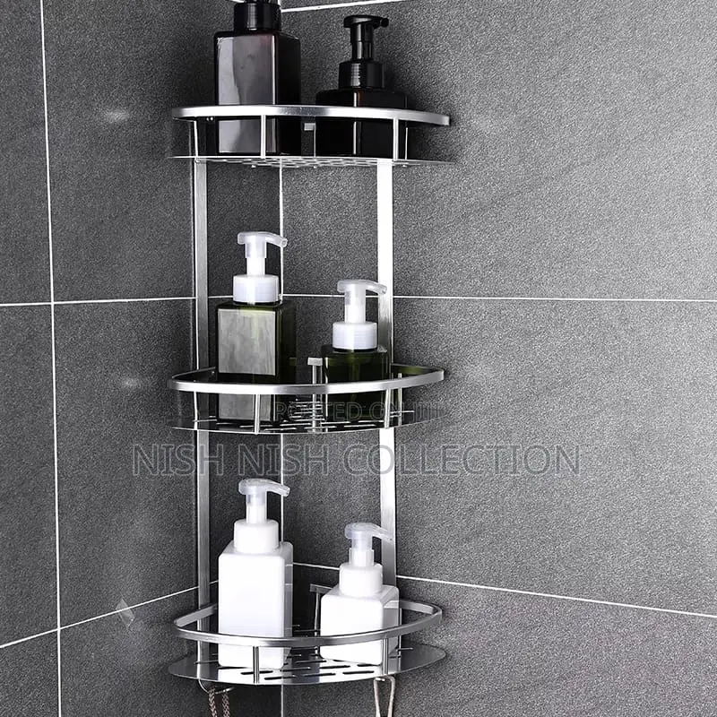 3 Layer Space Aluminum Bathroom Corner Shelf