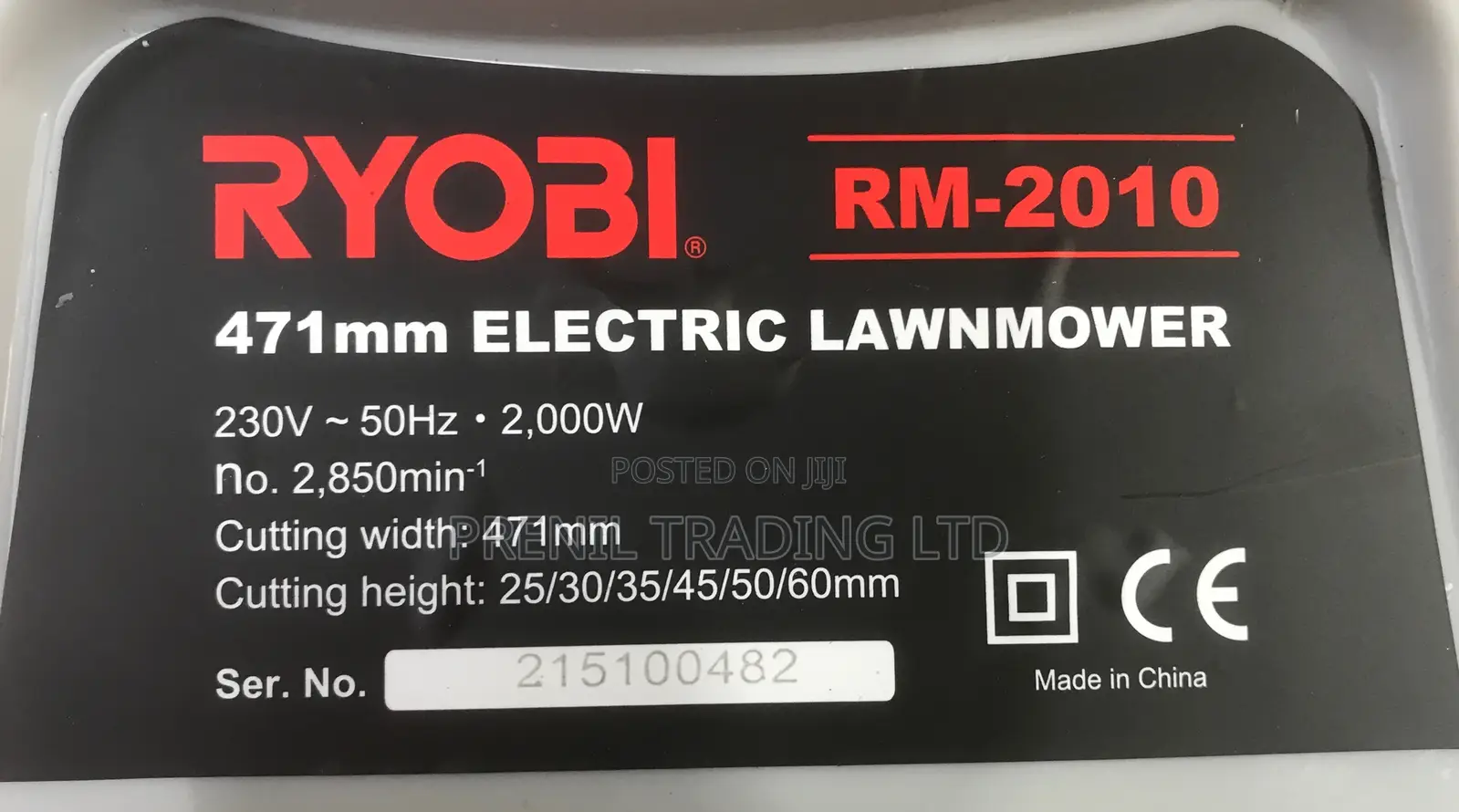 Lawnmower Electric 2000w Ryobi