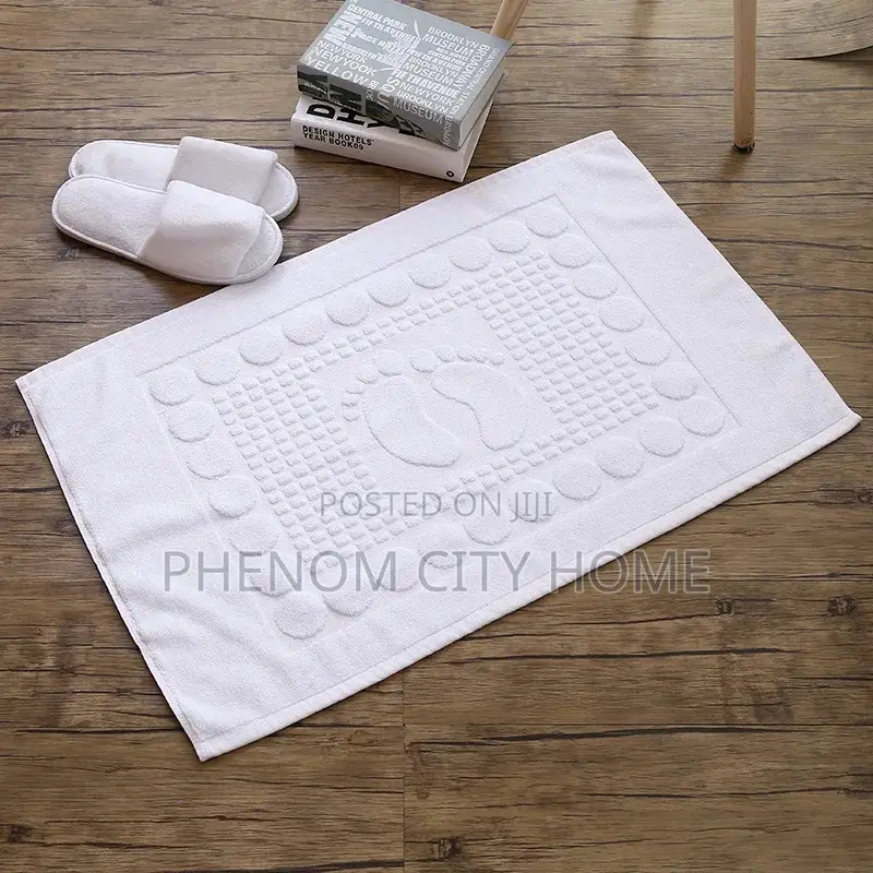 White Towel Floor Mats