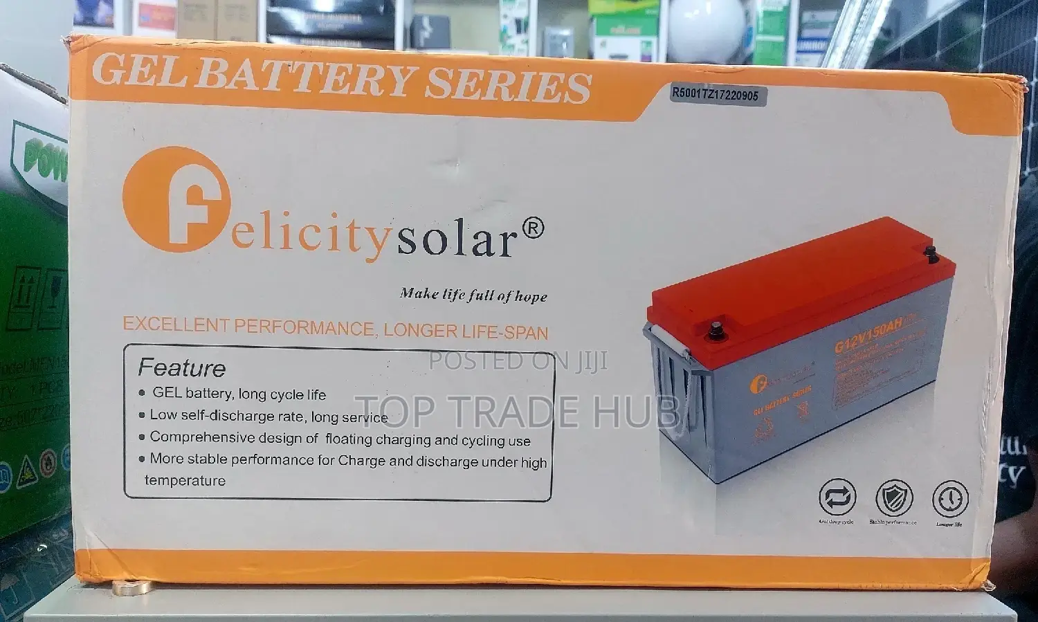 Felicity Gel Solar Battery Series 150ah