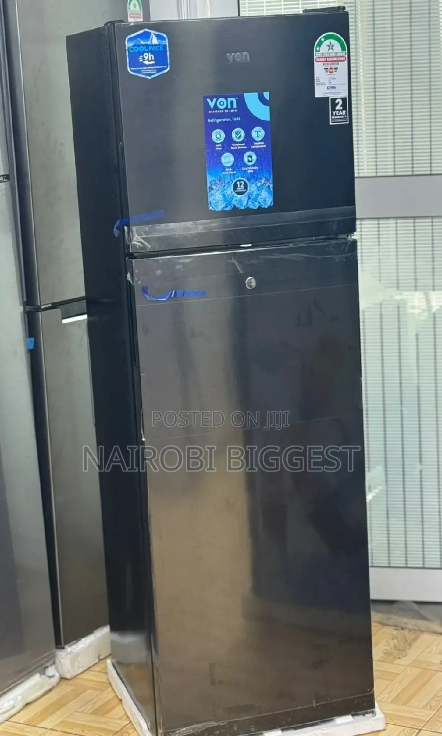 Von 168litres Double Door Fridge