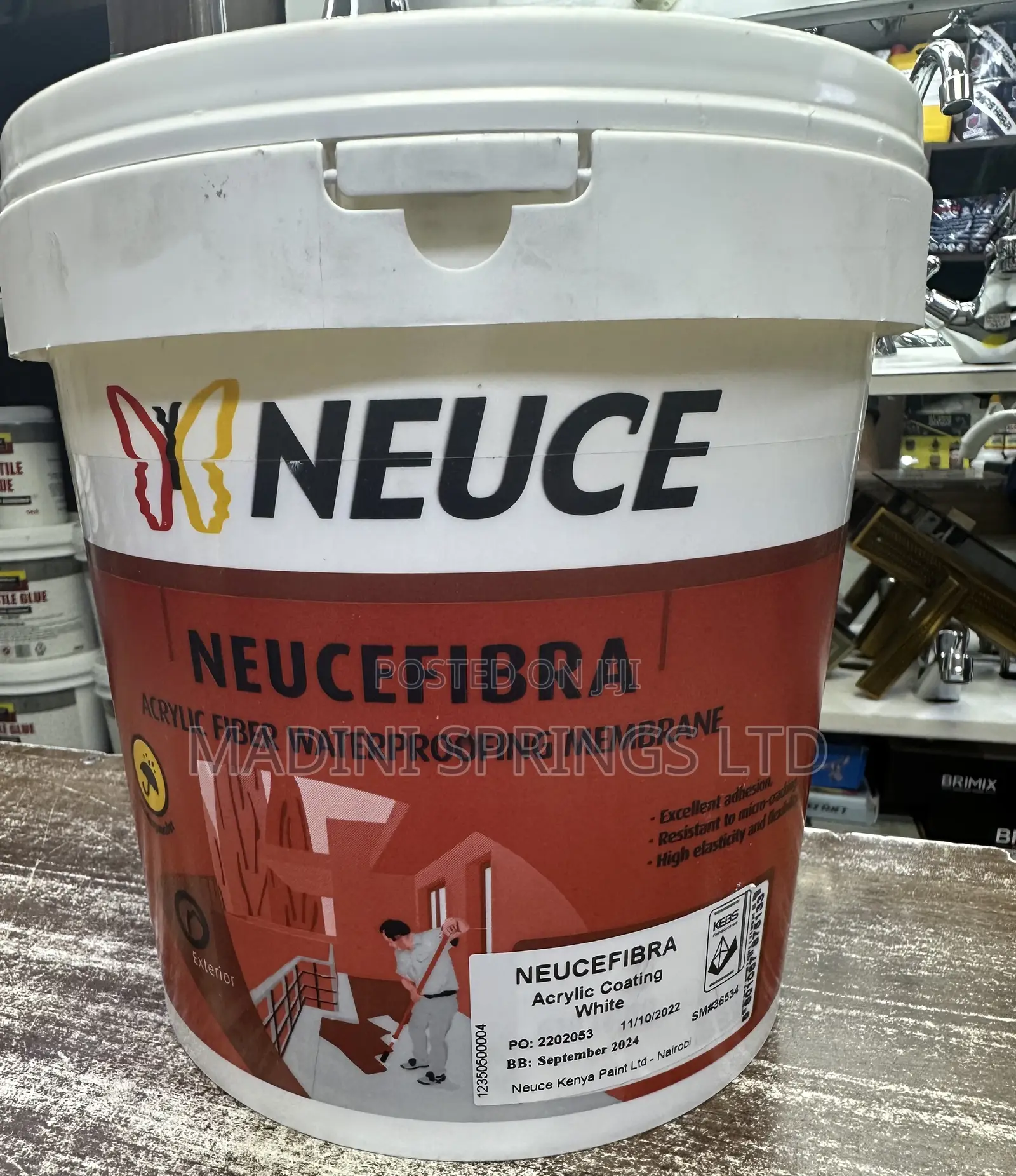 Neucefibra Acrylic Wp Membrane Paint (Black,Grey,White, Red)