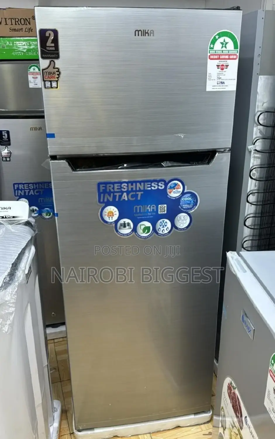 Mika 138litres Double Door Fridge