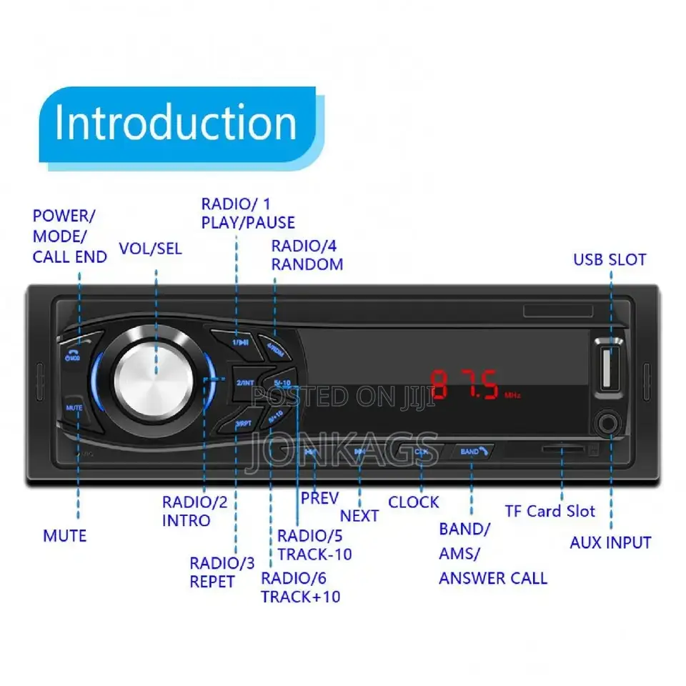 Universal Single Din Car Stereo
