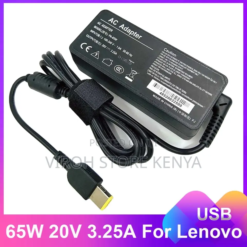 Original Lenovo 65 Watts Laptop Charger