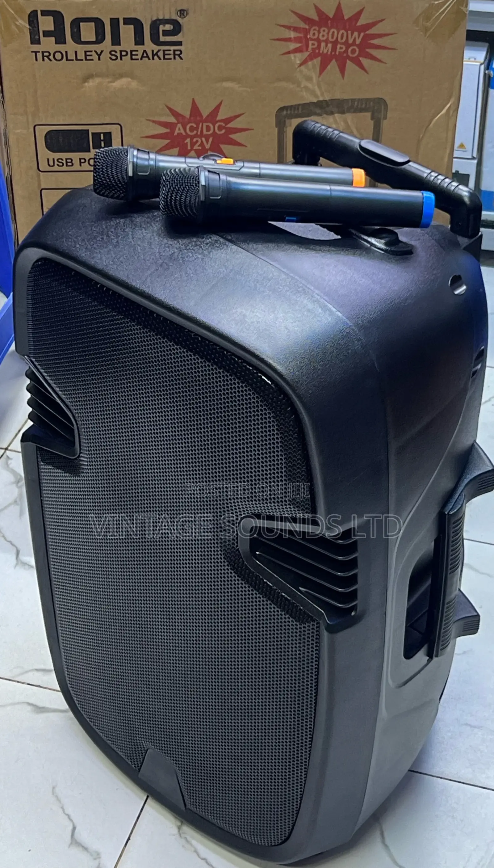 Aone 15” Rechargeable Portable Amplified Powered Speaker