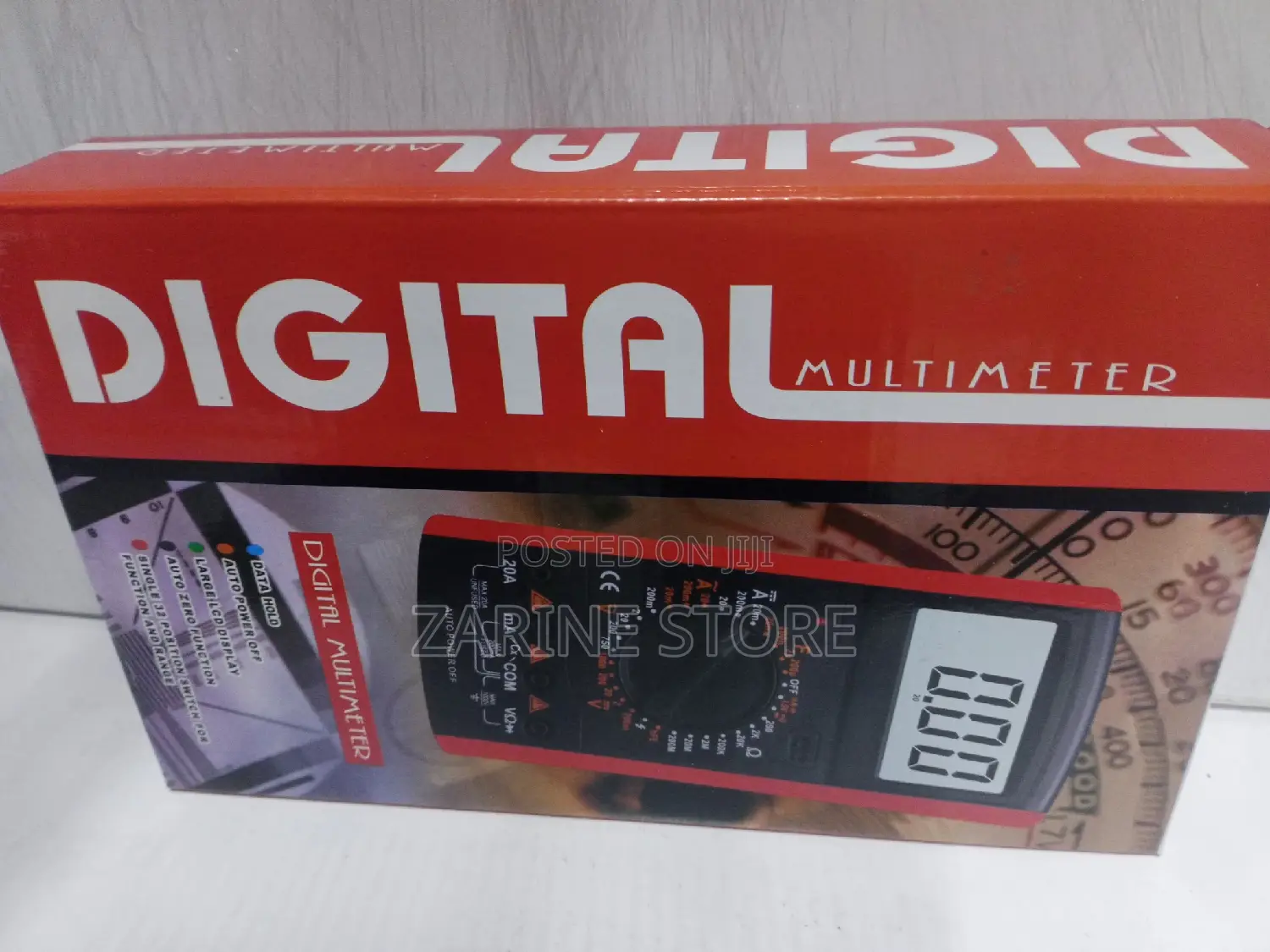 Digital Multimeter, Large LCD Display, 32 Position Switch