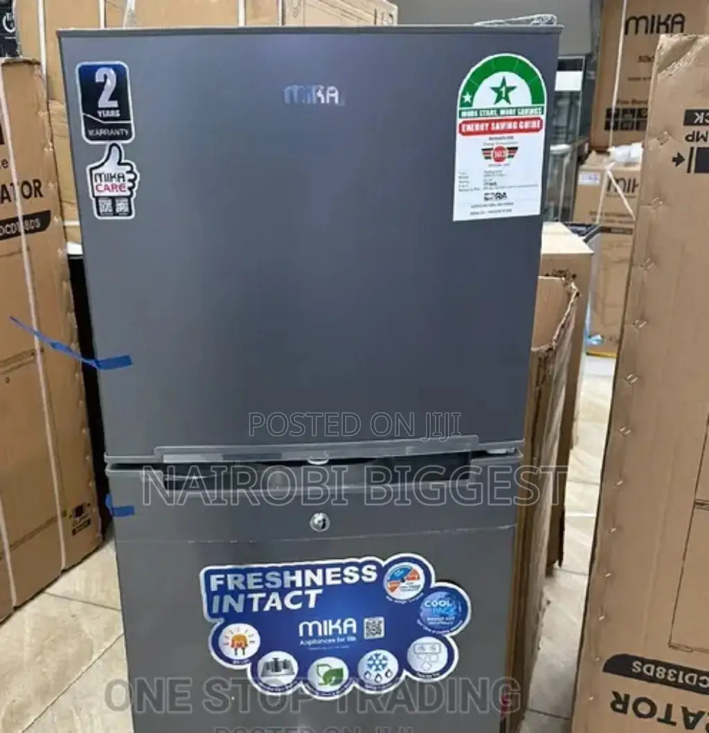 Mika 138l Fridge Silver 2 Door Fridge