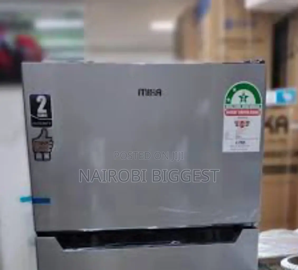 Mika 118L Fridge Grey Silver Refrigerator