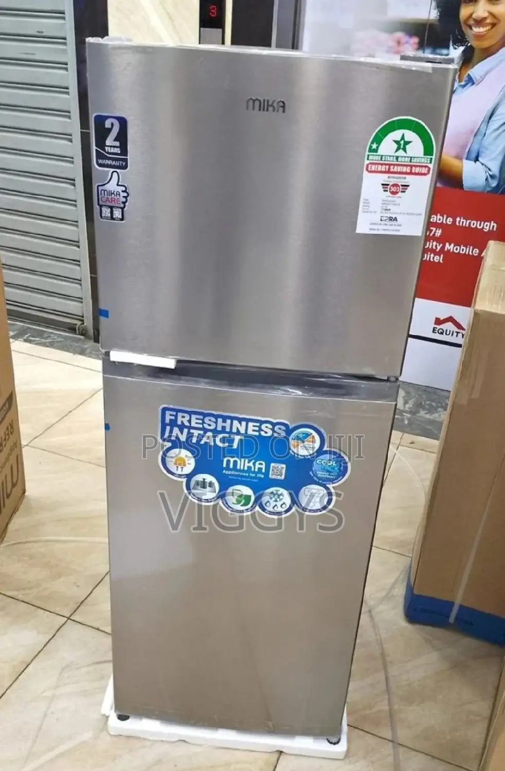 Mika 138litre Double Door Fridge