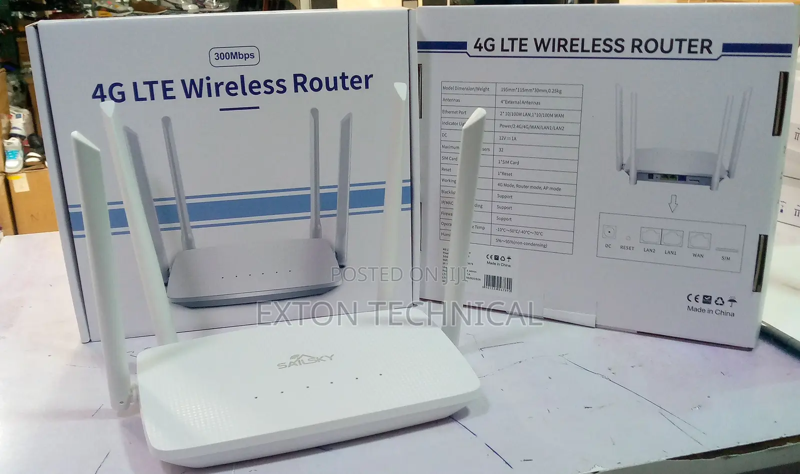 4G LTE CPE Universal Wifi All Simcard Router 300mbps