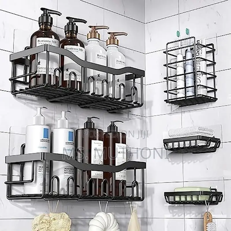5pcs Set Shower Caddy Shelf/Bathroom Organizer*