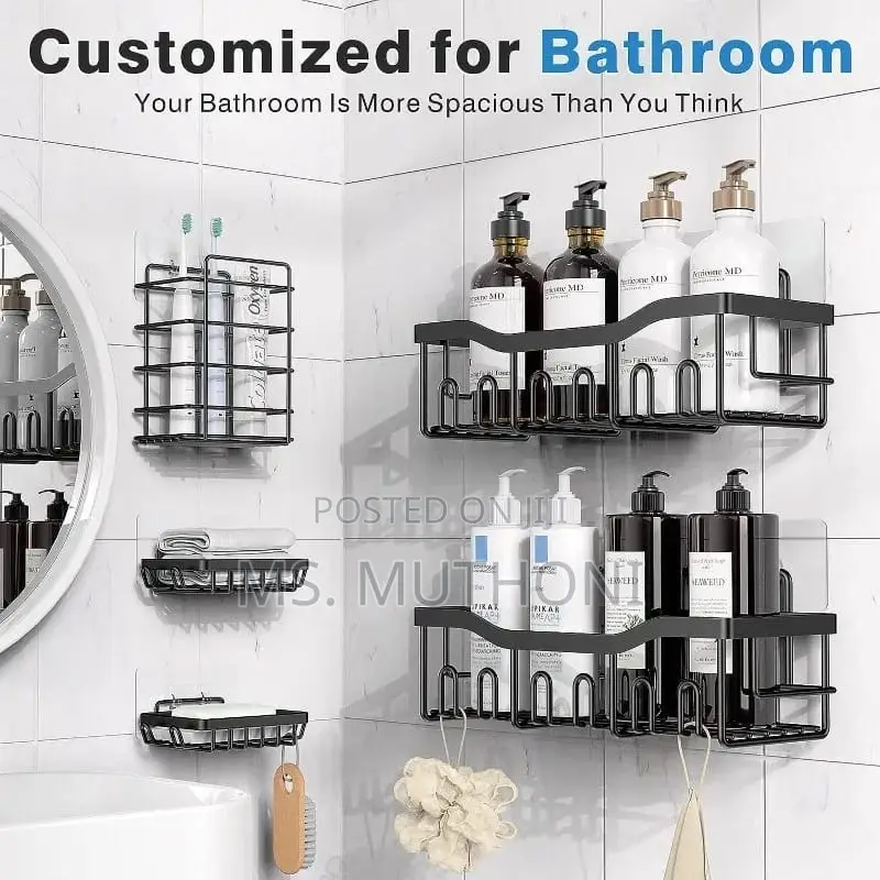 5pcs Set Shower Caddy Shelf/Bathroom Organizer*