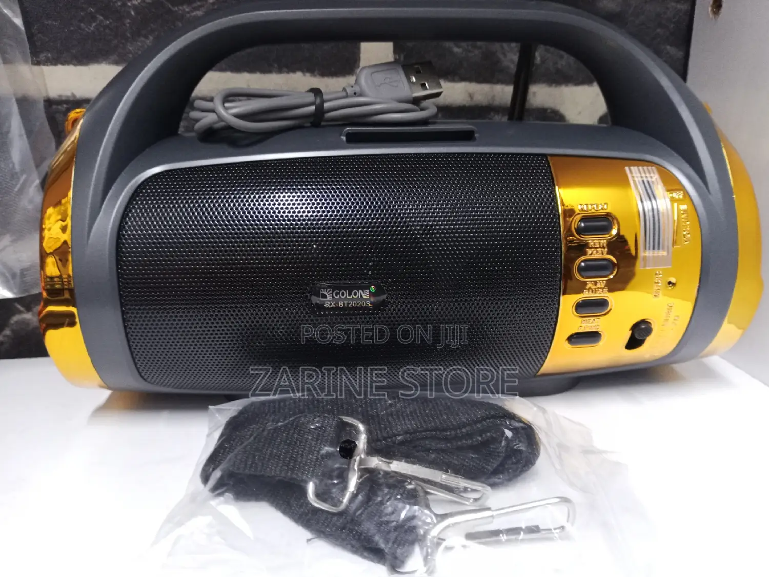 Wireless Speaker, USB/Solar Charging, Flashlight, Fm Radio