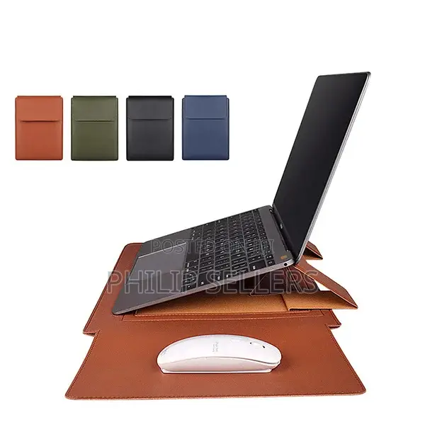 Pu Leather Case Macbook Air Pro Laptop Sleeve Bag Stand
