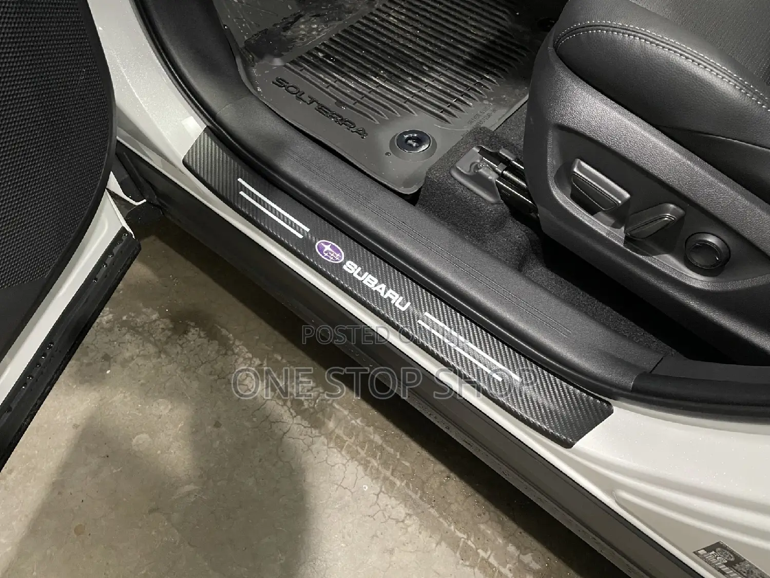 4pc Subaru Anti Scratch Sill Carbon Stickers