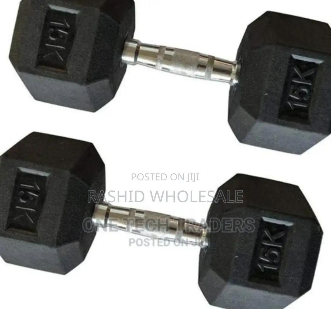 15kgs Pair Hex Dumbbell