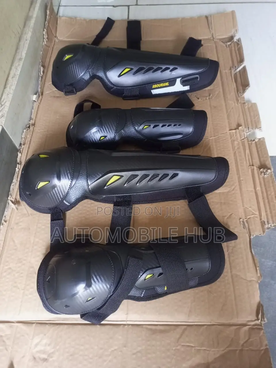 Motorbike Knee and Elbow Guard Black