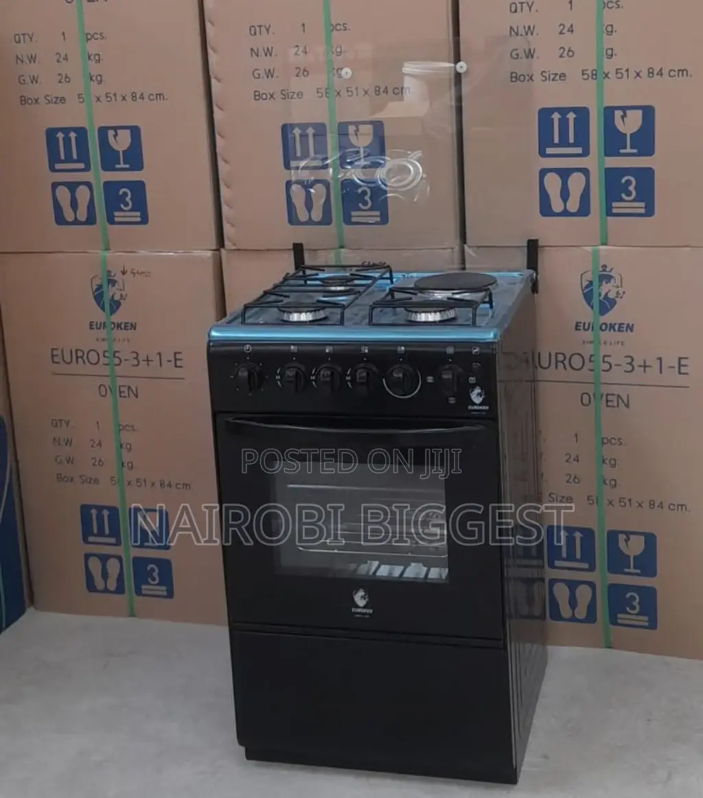Euroken 3+1 Standing Cooker With Electric Oven Cooker