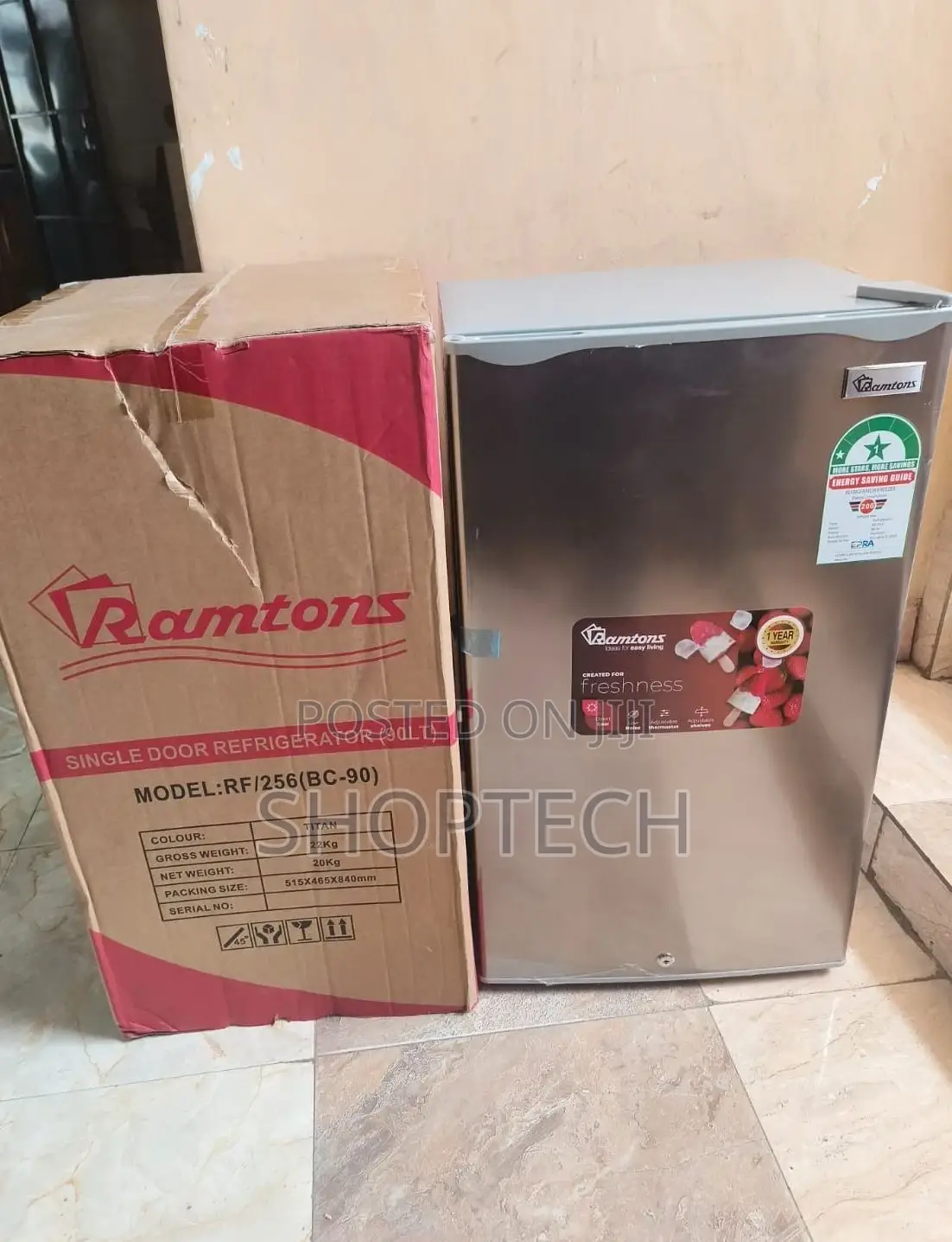 Ramtons RF/256 - 1 Door Refrigerator - 90L