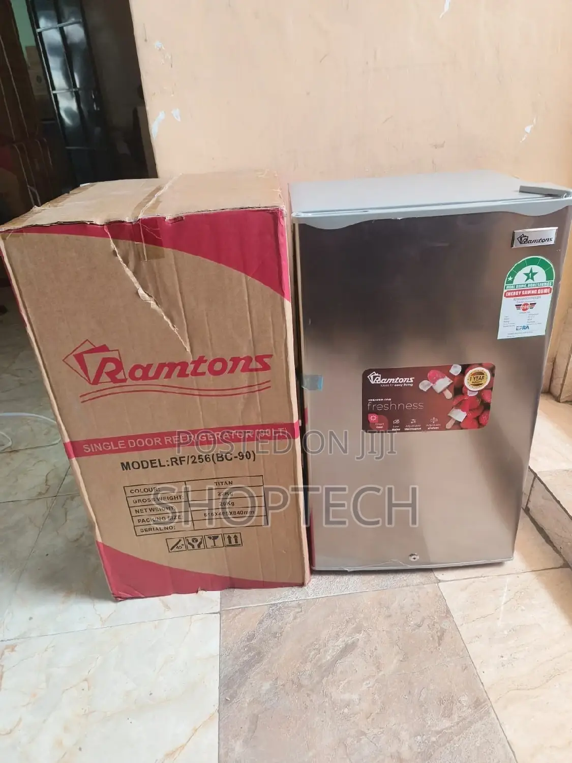 Ramtons RF/256 - 1 Door Refrigerator - 90L