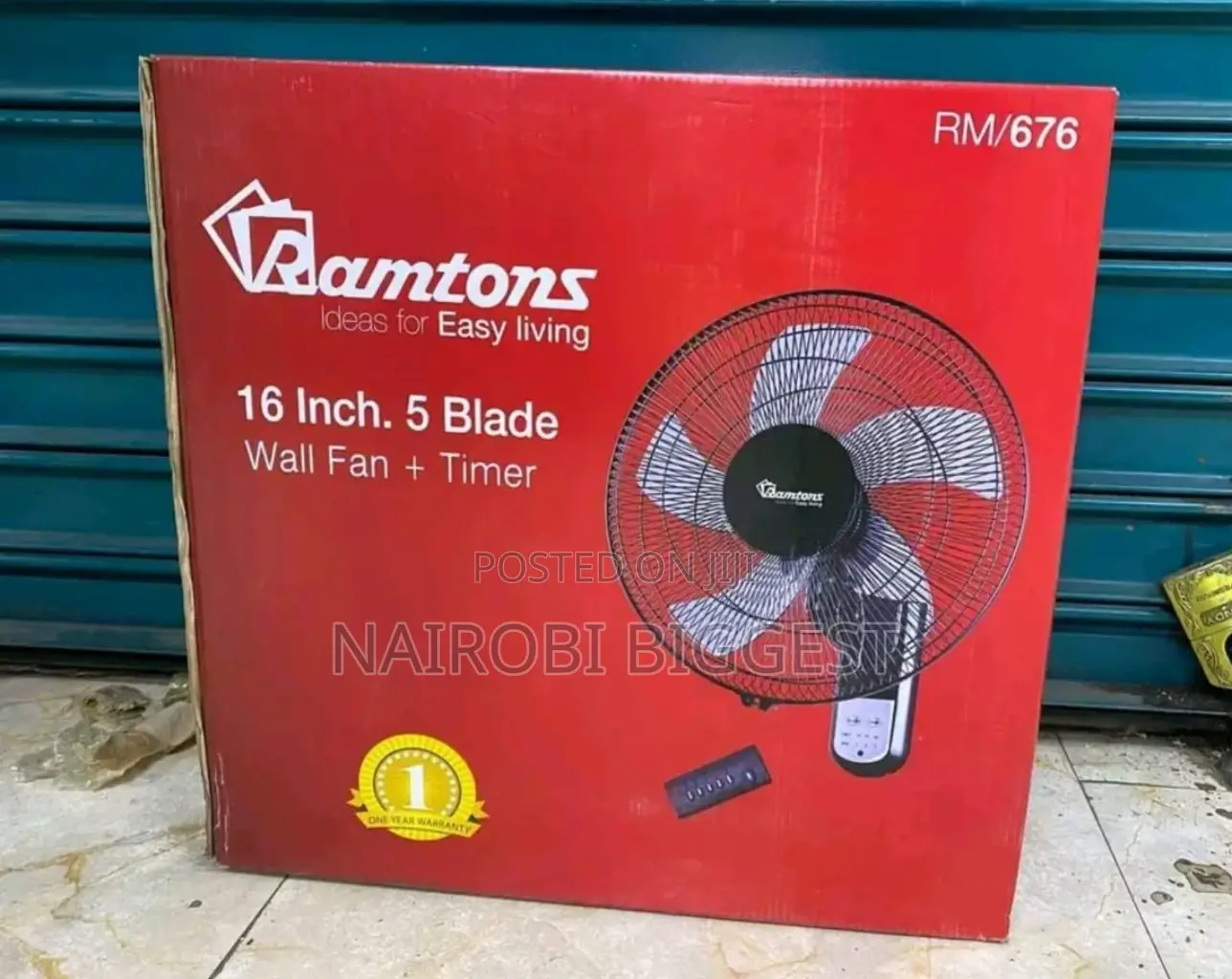 16 Inch Wall Fan + Timer Ramton Wall Fun With Remote