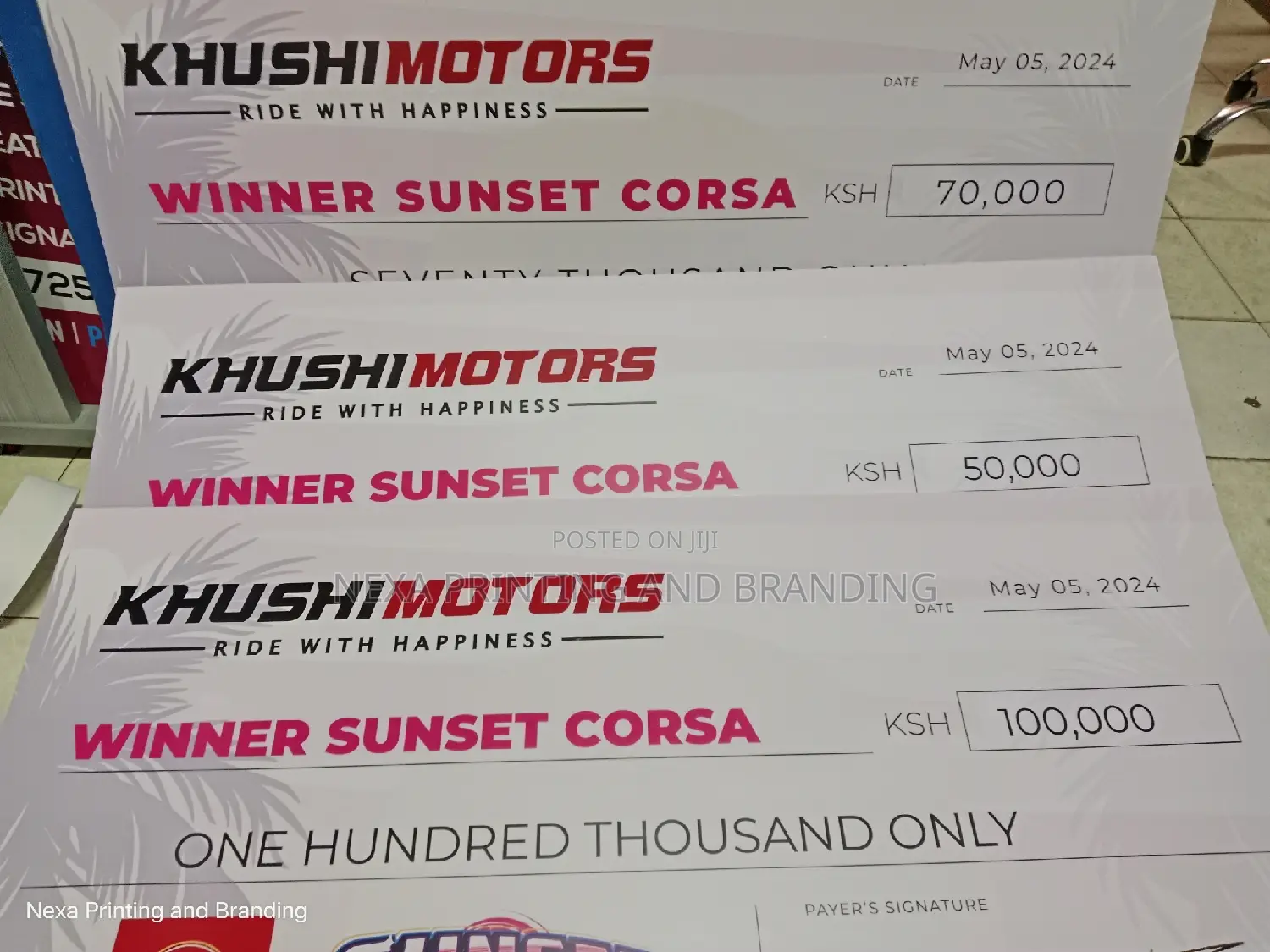 Large Presentation Cheque
