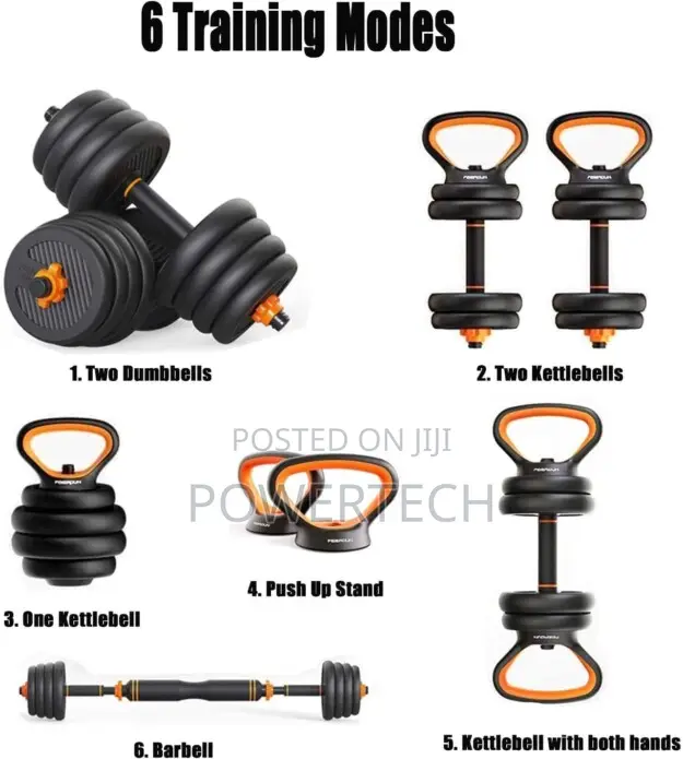 6 in 1 Adjustable Dumbbell Set-30 Kg