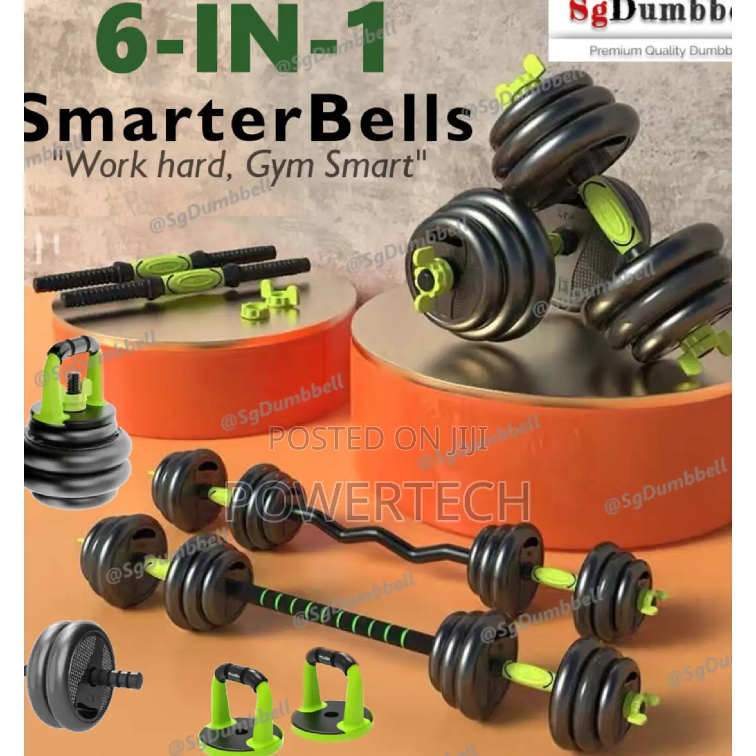 30 KGS Dumbbells With Barbell and Kettle Bell