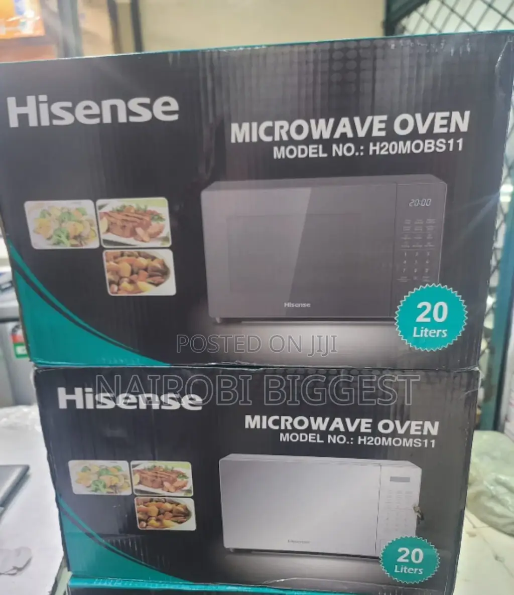 Black And Silver Hisense Digital Microwave