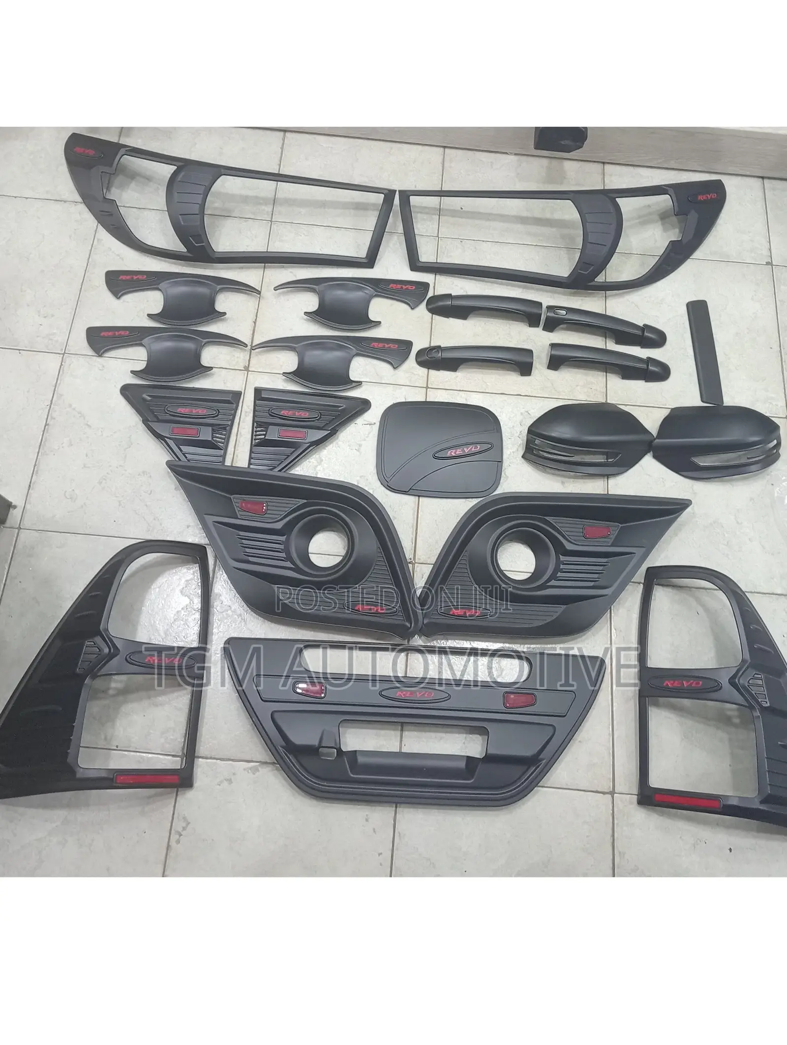 Hilux Revo Black Lamp Cover Kit Headlamp Kit Original
