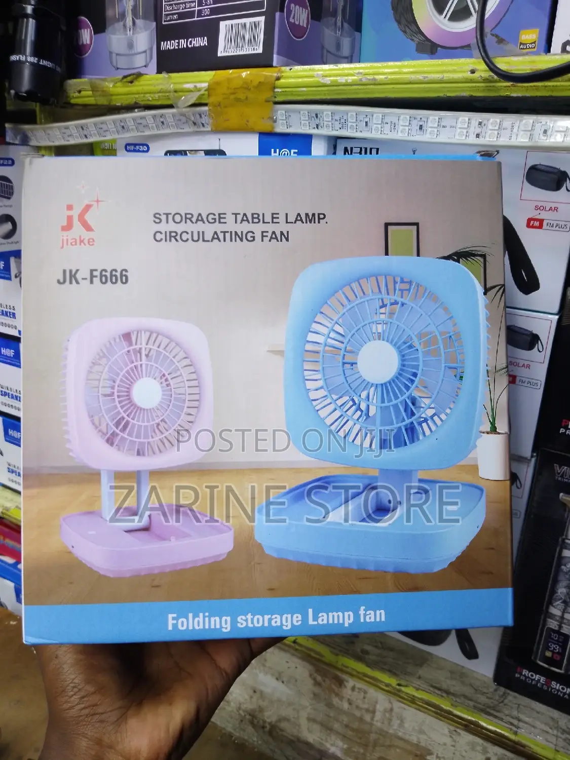 Office Fan Table Top With LED Light