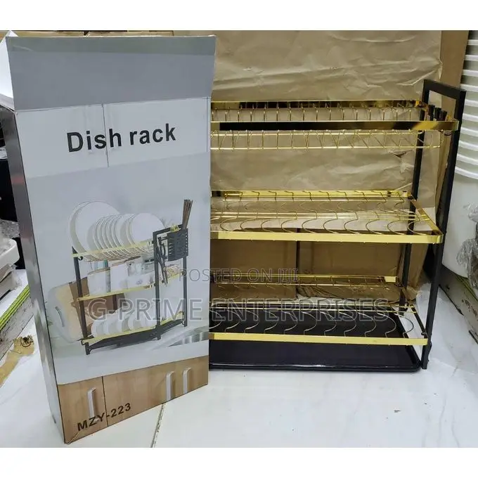 3tier Metallic Dishrack /Gold Dishrack