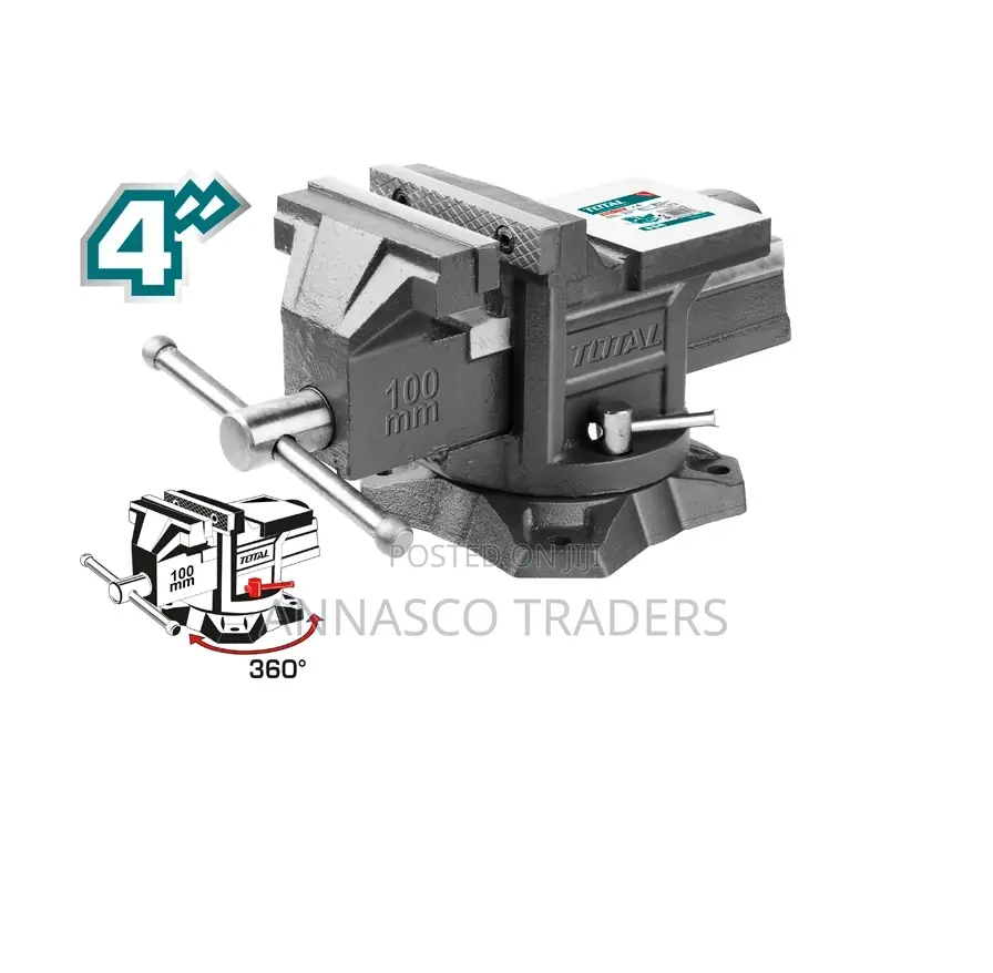 TOTAL STRONG THT6146 Ench Vice Swivel Base Size:4"