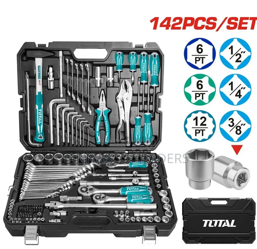 TOTAL THKTHP21426 142 PCS Combination Tools Set