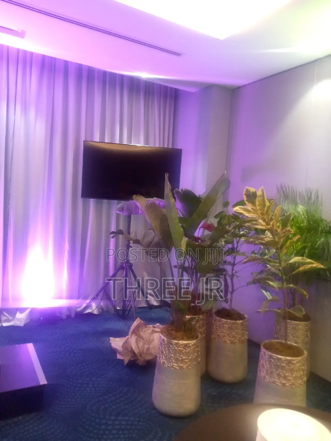 Great Tv Screen for Hire Set Up in a Cocktail Dinner
