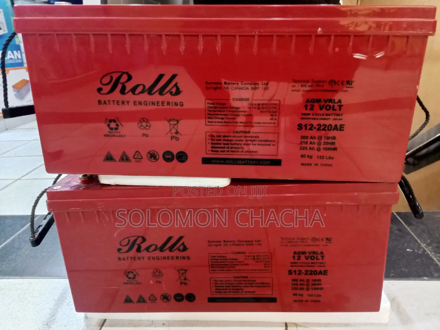 Rolls 220ah 12v Best Quality Solar Battery