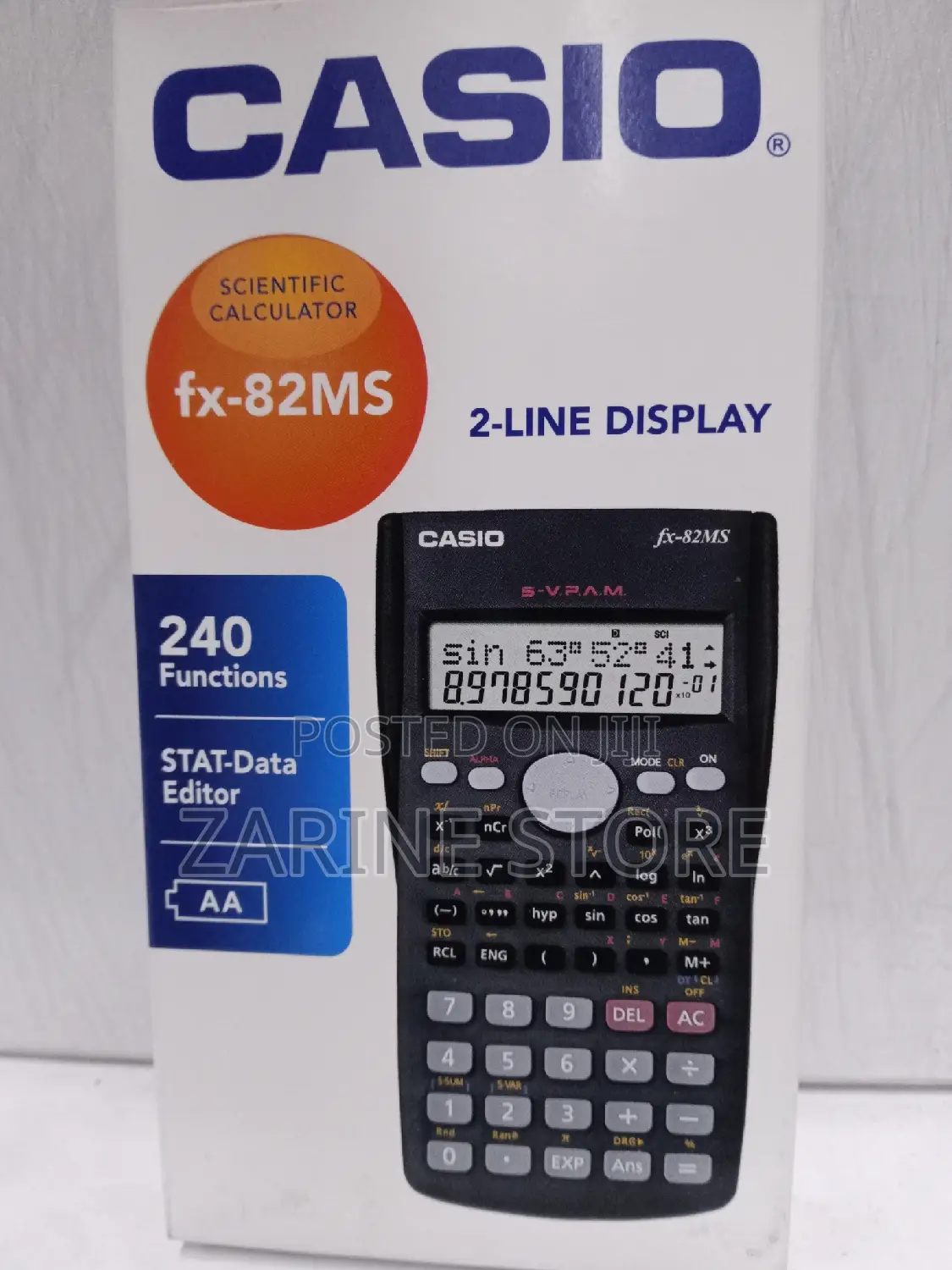 Casio Scientific Fx82ms Calculator Uses AA Batteries