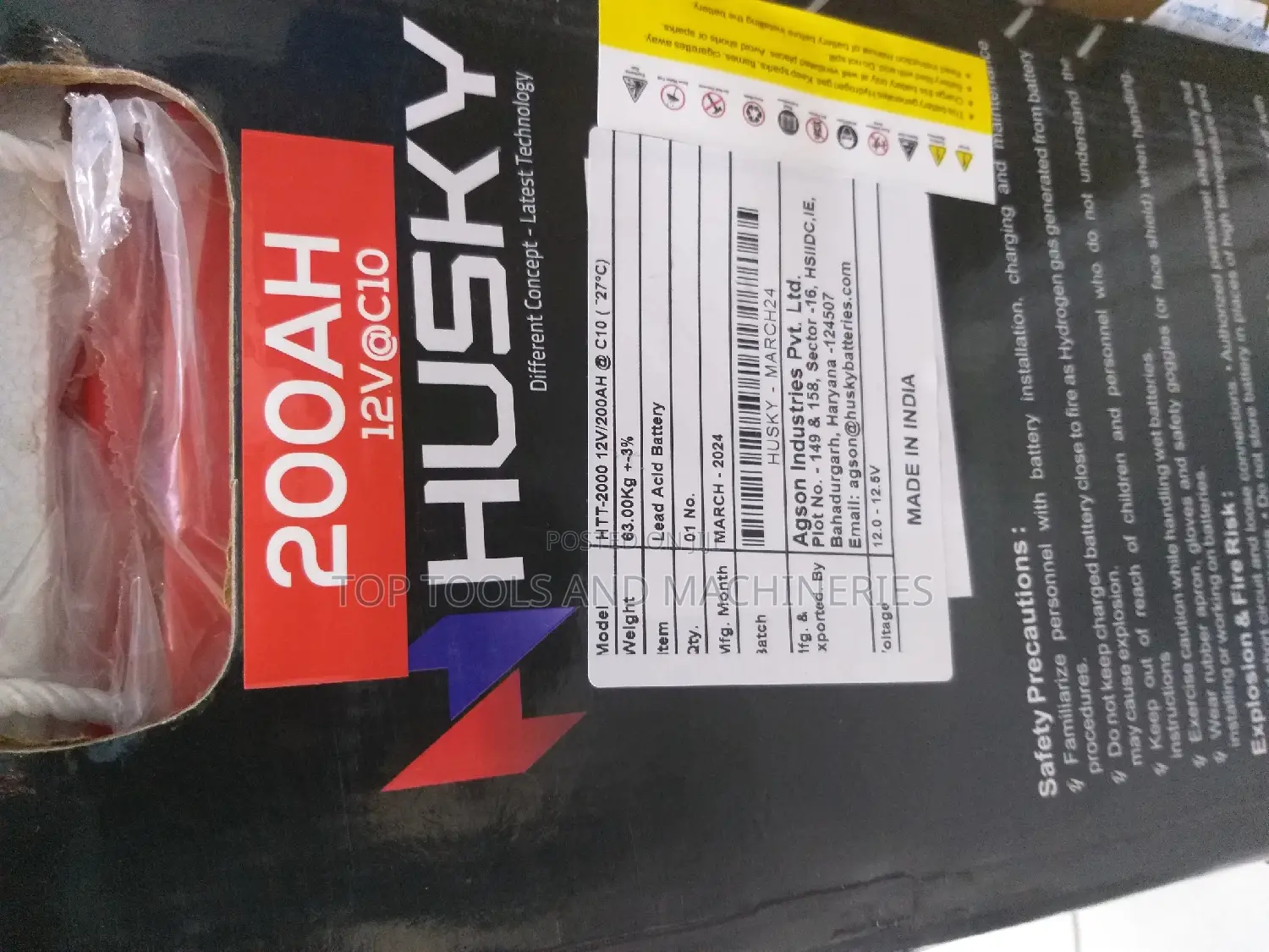 Husky HTT-2000200ah 12v Low Maintenance Tall Tubular Battery