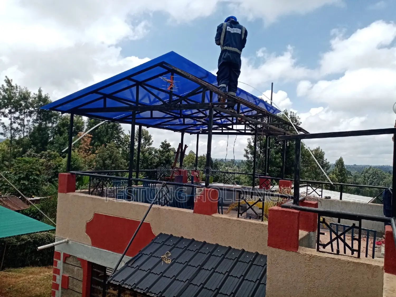 Polycarbonate Roofed Terrace Shade