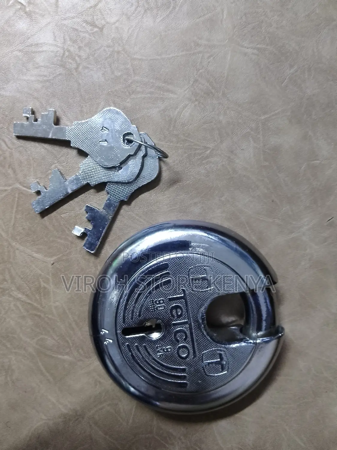 India Padlock Tetco 90mm Round Padlock 3 Keys