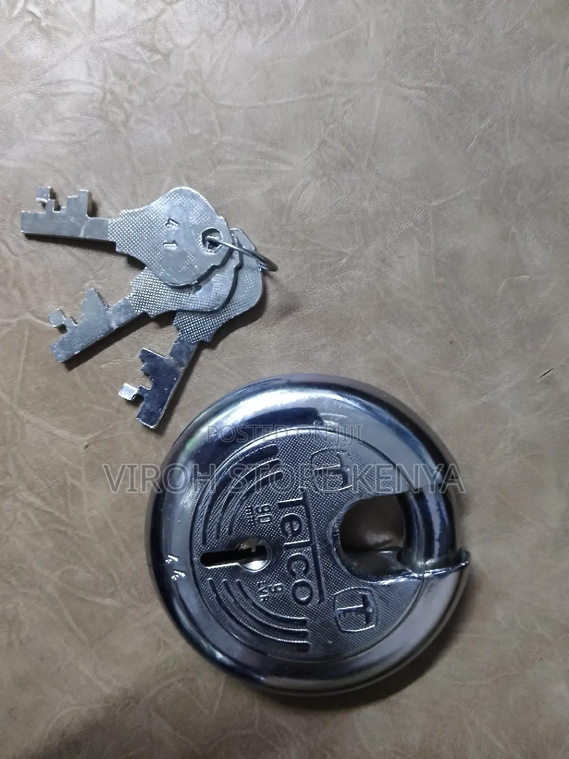India Padlock Tetco 90mm Round Padlock 3 Keys
