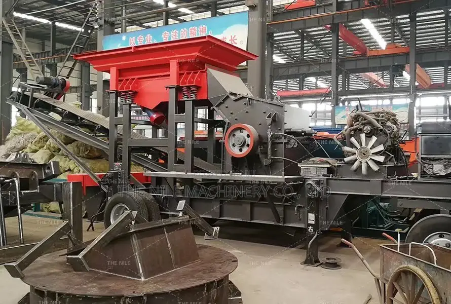 High Capacity Mobile Wheel Sand Making Station Fine Crusher