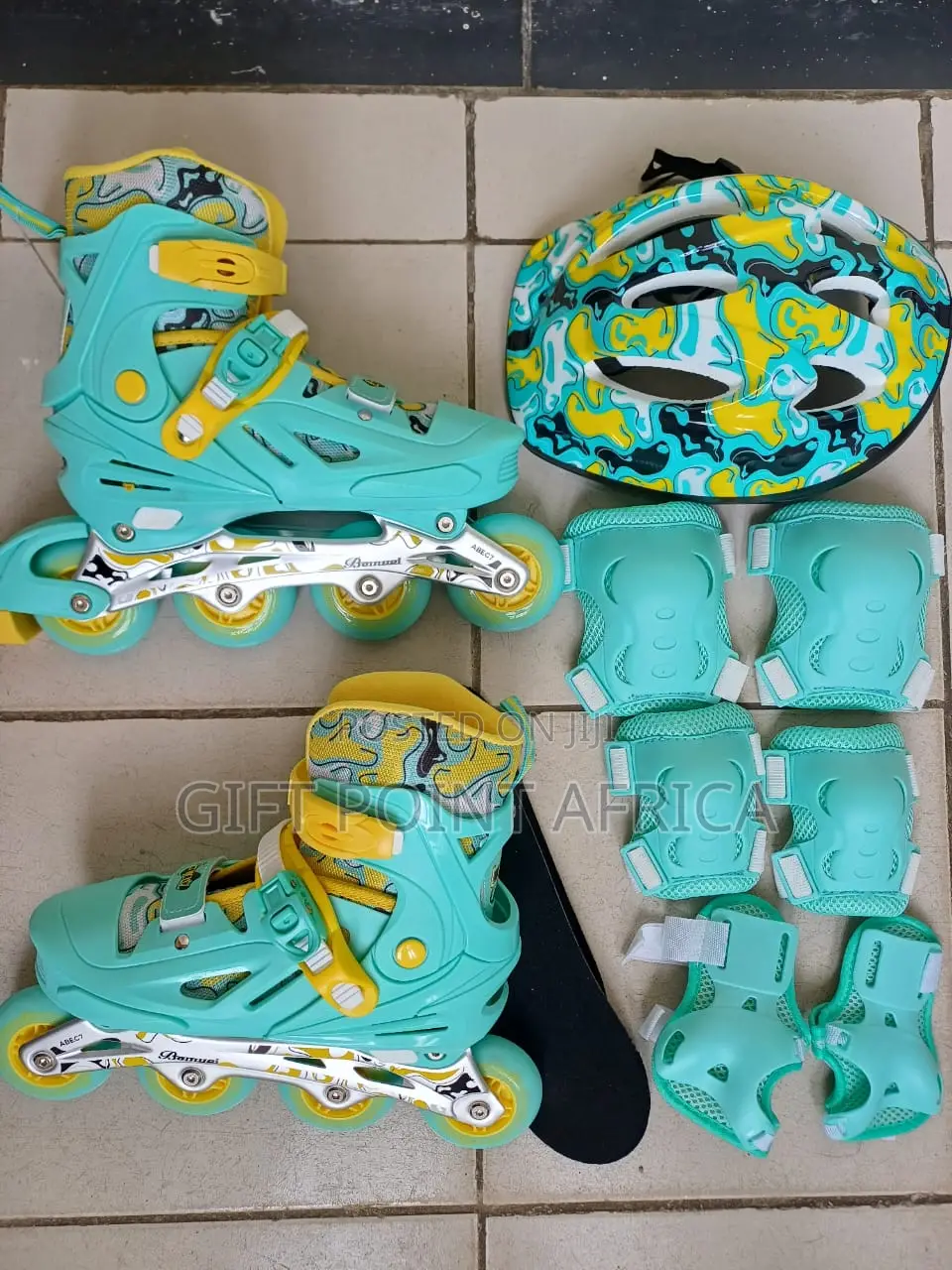 Full Set Professional Skates With Rubber Wheels For Kids