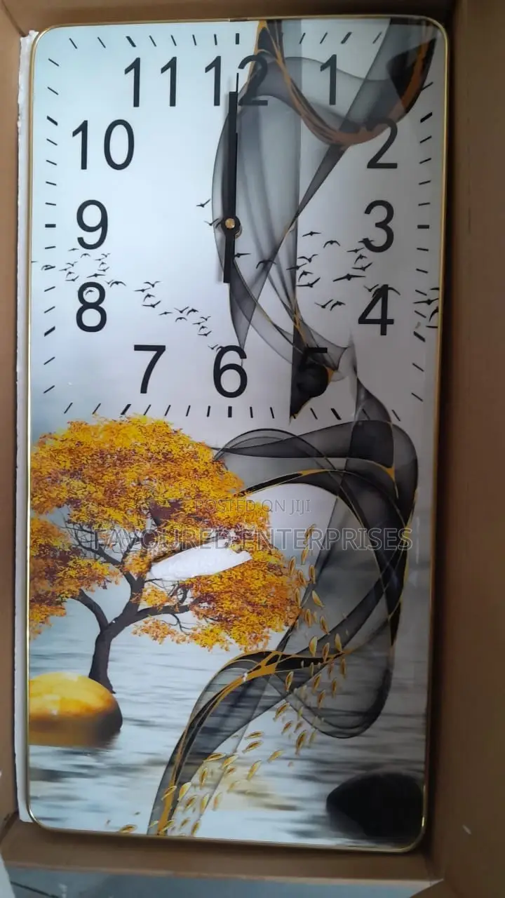 Wall Clock Crystal Porcelain Art