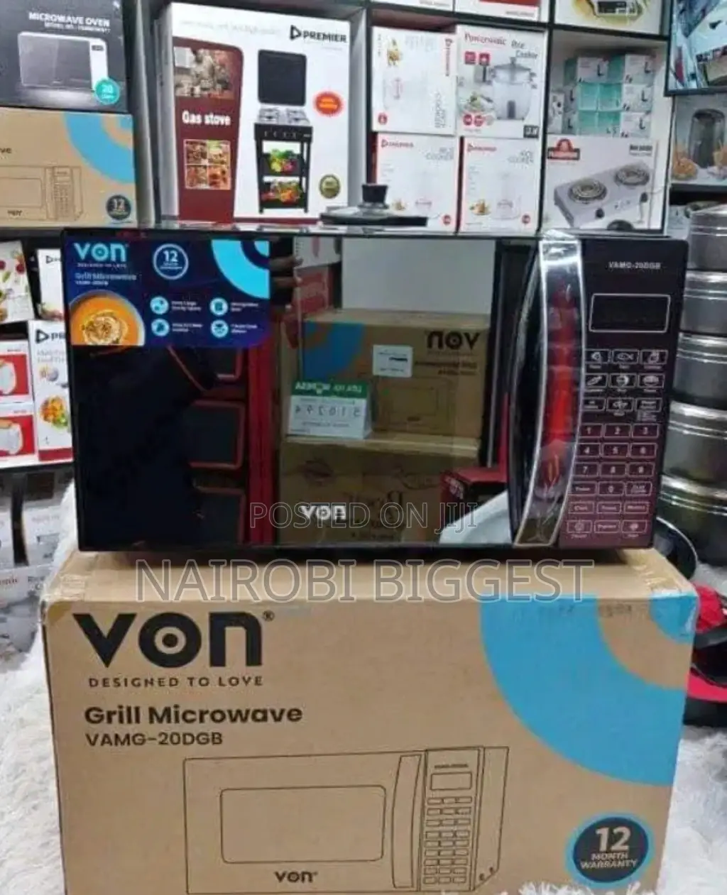 .New Von Digital Microwave With Grill