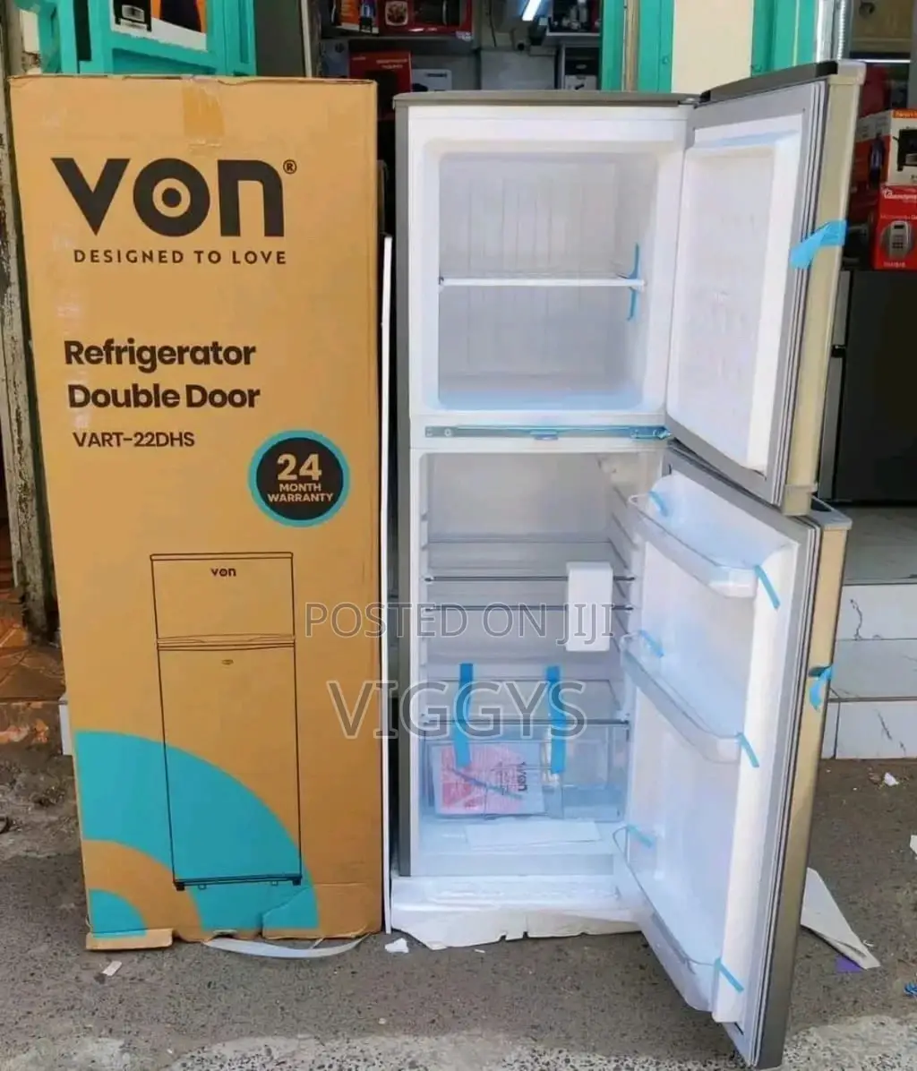 Original Von 138litre Double Door Fridge
